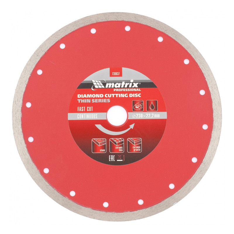 Алмазный диск MATRIX 230х22,2 мм (тонкий мокрая резка) Алмазный диск MATRIX 230х22,2 мм (тонкий мокрая резка)
