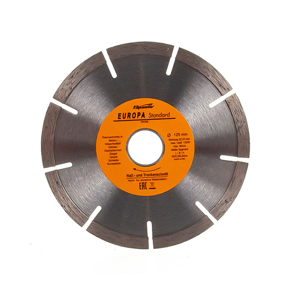 Алмазный диск Sparta 125х22,2 мм (сухая резка) EUROPA Standard