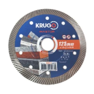 Диск алмазный Турбо ультратонкий для твердых материалов KRUGO MASTER 125х1,2х22,2х10 мм 81031250238