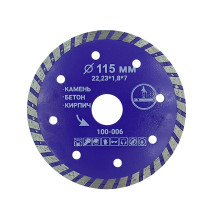 Диск алмазный турбо отрезной 115x22,23мм Mr. ЭКОНОМИК, 100-006 Диск алмазный турбо отрезной 115x22,23мм Mr. ЭКОНОМИК, 100-006