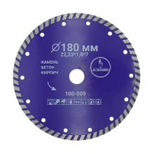 Диск алмазный турбо отрезной 180x22,23мм Mr. ЭКОНОМИК, 100-009 Диск алмазный турбо отрезной 180x22,23мм Mr. ЭКОНОМИК, 100-009