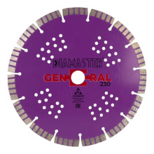 Диск сегментный DIAMASTER GENERAL 230x2,6x22,2x34x2,8x12 мм, 16z, универсал, wet/dry Диск сегментный DIAMASTER GENERAL 230x2,6x22,2x34x2,8x12 мм, 16z, универсал, wet/dry