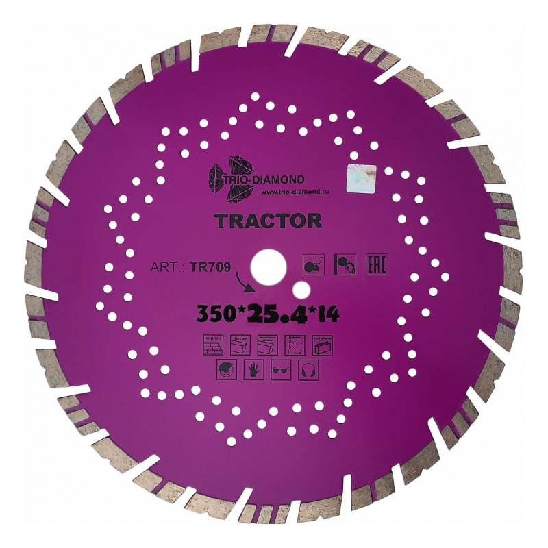 Диск алмазный отрезной Trio Diamond Tractor TR709 350x25,4x14 мм Диск алмазный отрезной Trio Diamond Tractor TR709 350x25,4x14 мм