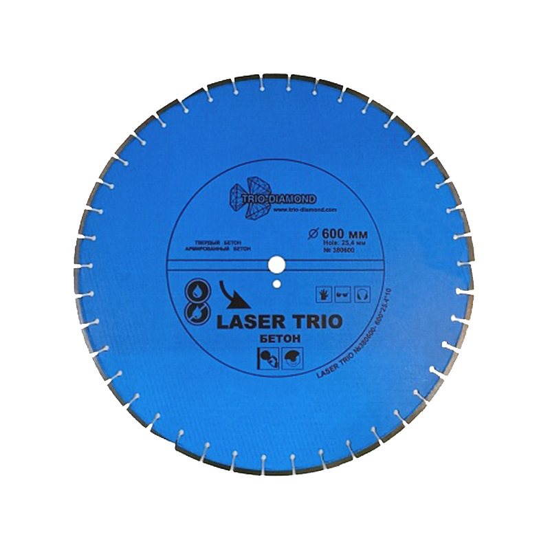 Алмазный диск Trio-Diamond Laser Trio Бетон600ч10ч25.4/12 мм Алмазный диск Trio-Diamond Laser Trio Бетон600ч10ч25.4/12 мм