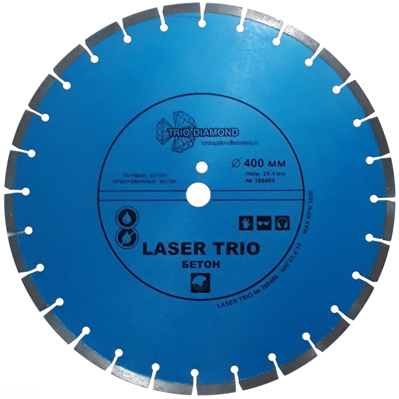 Диск алмазный Trio Diamond Segment Laser Trio Бетон 400 мм Диск алмазный Trio Diamond Segment Laser Trio Бетон 400 мм