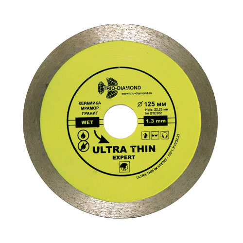 Диск алмазный Trio Diamond Сплошной Ультратонкий Эксперт WET Ultra Thin hot press 125 мм Диск алмазный Trio Diamond Сплошной Ультратонкий Эксперт WET Ultra Thin hot press 125 мм