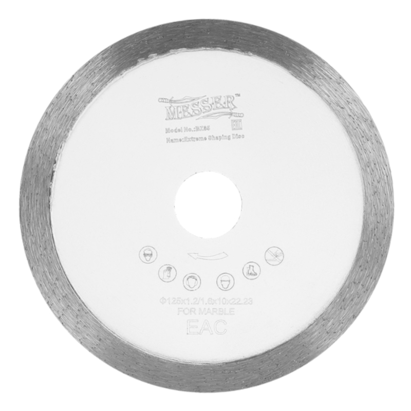 Алмазный диск для резки мрамора MESSER M/X, мокрый, 125D-1.6T-10W-22.2/20 Алмазный диск для резки мрамора MESSER M/X, мокрый, 125D-1.6T-10W-22.2/20
