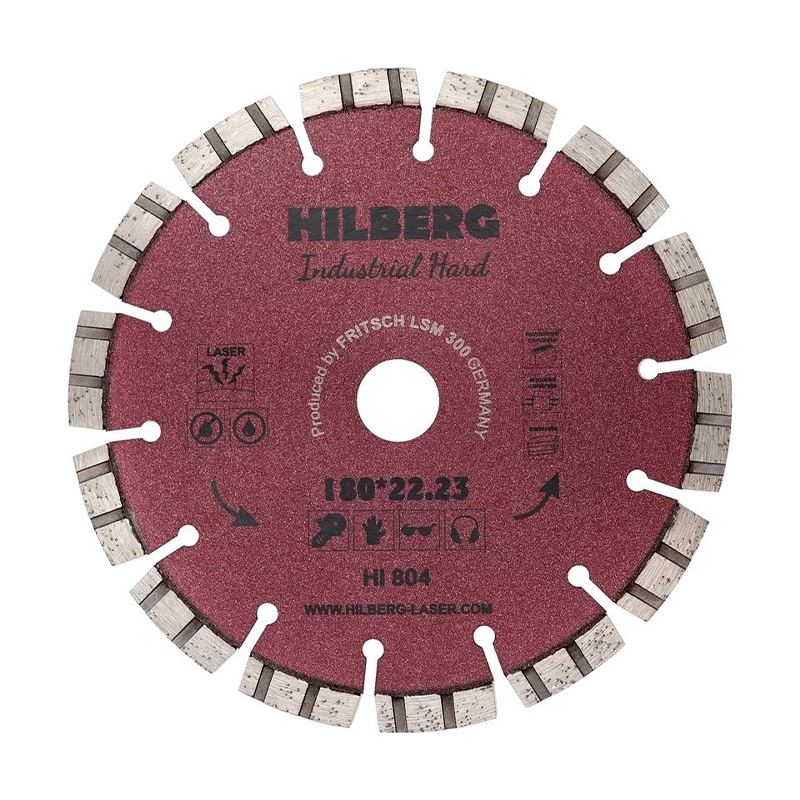 Диск алмазный отрезной 180x22.23 Hilberg Industrial Hard HI804 Диск алмазный отрезной 180x22.23 Hilberg Industrial Hard HI804