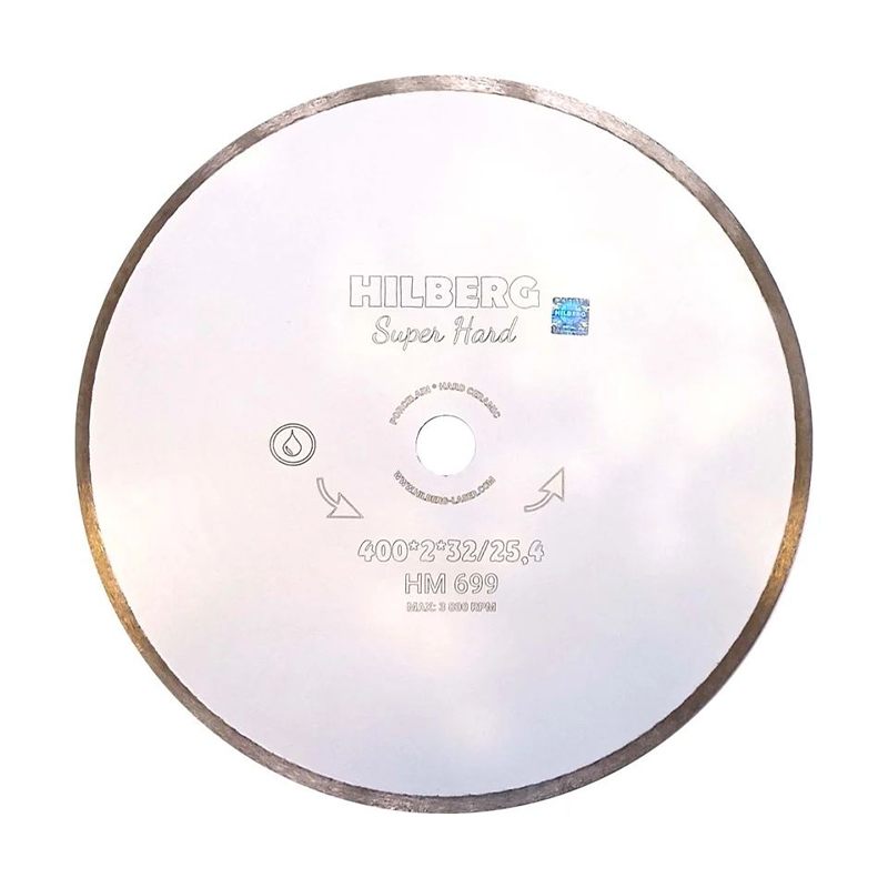 Диск алмазный отрезной 400x32/25,4 Hilberg Super Hard Сплошной HM699 Диск алмазный отрезной 400x32/25,4 Hilberg Super Hard Сплошной HM699