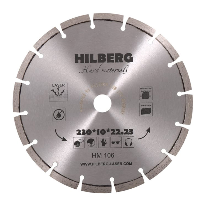 Диск алмазный Hilberg Hard Materials Лазер 230 мм Диск алмазный Hilberg Hard Materials Лазер 230 мм
