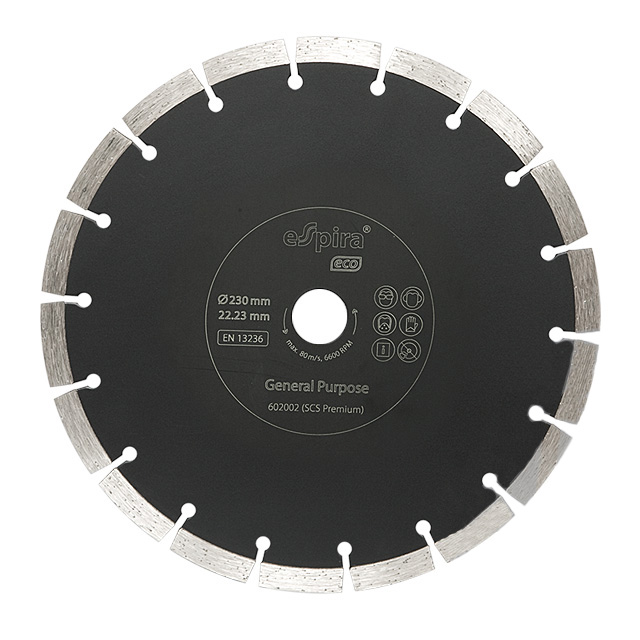 Диск алмазный Espira SCS Eco 230х22,23 сегм 10х2,6 мм Eco (Универсальный) Диск алмазный Espira SCS Eco 230х22,23 сегм 10х2,6 мм Eco (Универсальный)
