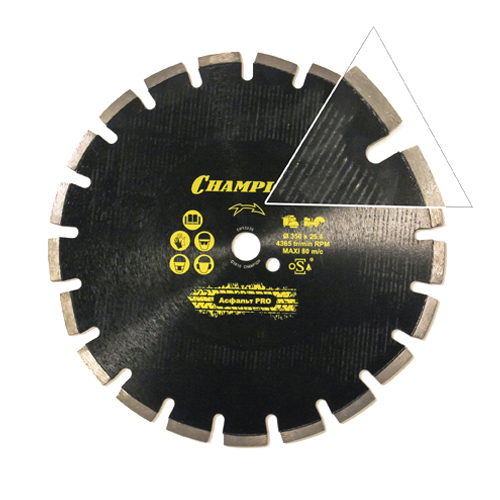 Диск алмазный по асфальту Champion PRO 350/25,4/10 Asphafight