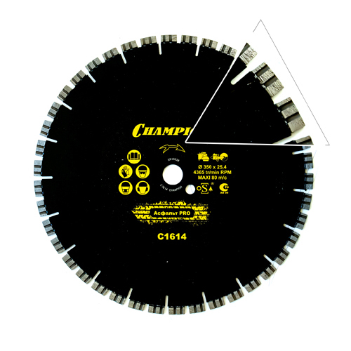 Диск алмазный по асфальту Champion PRO 350/25,4/10 Asphalt Runner Диск алмазный по асфальту Champion PRO 350/25,4/10 Asphalt Runner