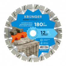 Диск алмазный сегментный по армированному бетону Kronger 180 мм Bullet