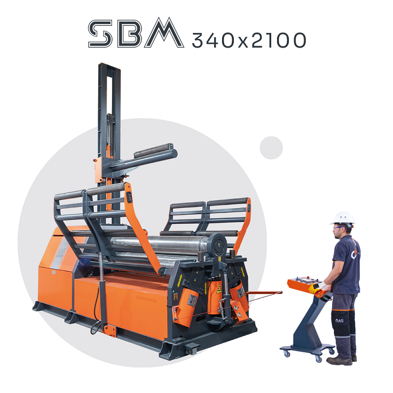 Гидравлический 4-х валковый станок MAC BENDING SBM 340х2100