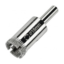 Алмазная коронка Diamond Industrial 18 мм по керамике, плитке и стеклу Алмазная коронка Diamond Industrial 18 мм по керамике, плитке и стеклу