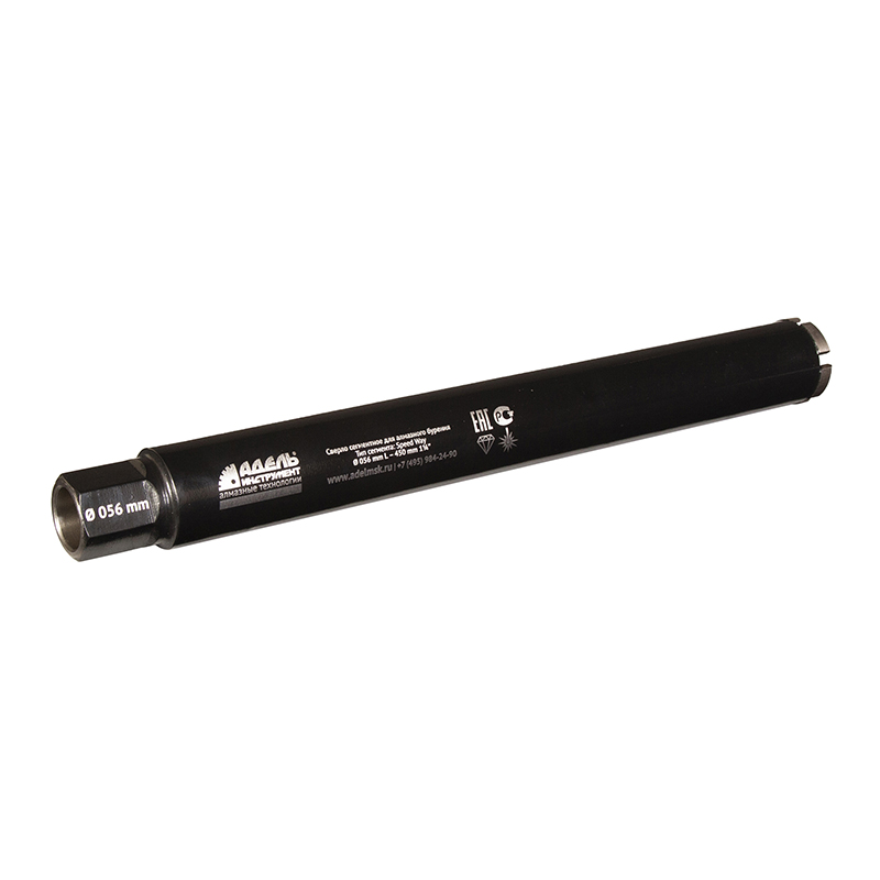 Алмазная коронка Адель Инструмент SpeedWay 56 мм L 450 мм Алмазная коронка Адель Инструмент SpeedWay 56 мм L 450 мм