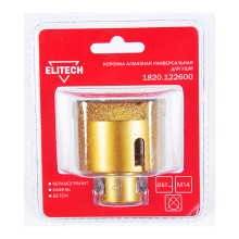Коронка алмазная универсальная Elitech 57 мм х М14 Коронка алмазная универсальная Elitech 57 мм х М14
