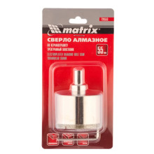 Сверло алмазное по керамограниту, 55х67 мм, трехгранный хвостовик Matrix