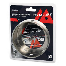 Коронка алмазная METALLICA Ultra 110х70 мм, #46, с сверлом, по керамограниту, плитке, в блистере