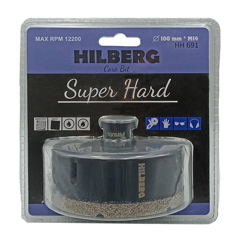 Коронка алмазная 100 мм Hilberg Super Hard M14 HH691 Коронка алмазная 100 мм Hilberg Super Hard M14 HH691