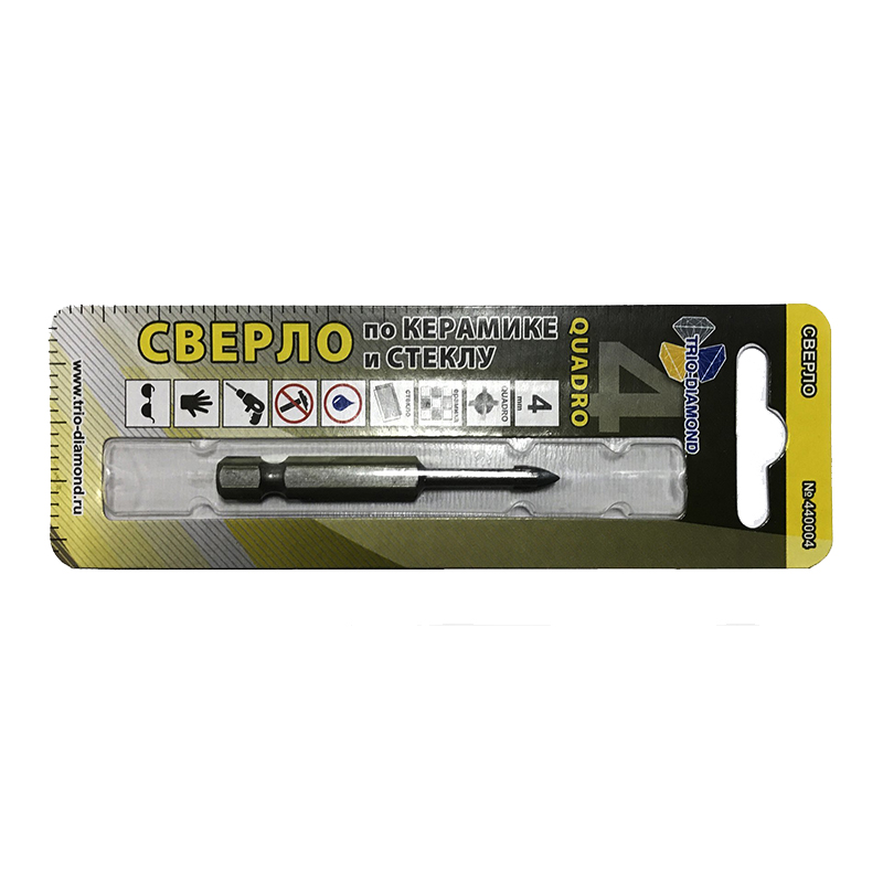 Коронка алмазная Trio Diamond по керамике и стеклу 4 мм Коронка алмазная Trio Diamond по керамике и стеклу 4 мм