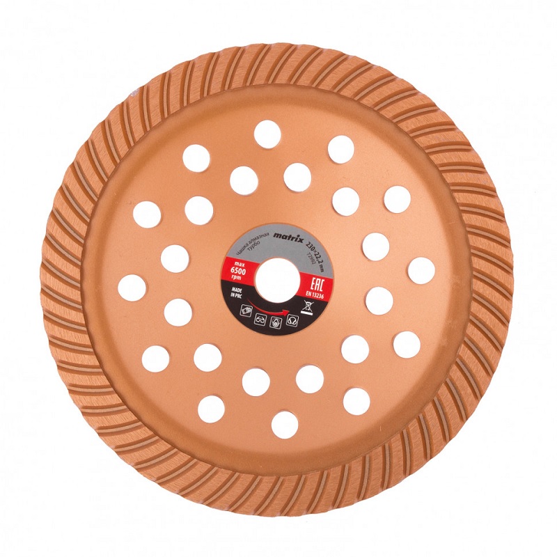 Чашка алмазная MATRIX 230 мм, Turbo