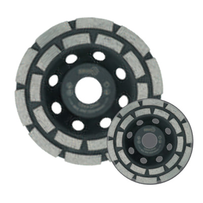 Двухрядная чашка KRUGO 115x22.23мм (гранит/бетон; сухой/мокр)