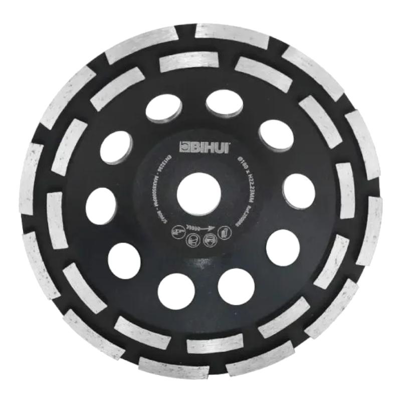 Диск алмазный шлифовальный (алмазная чашка) BIHUI Dual-Row Max 180 мм DCWD7