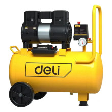 Компрессор воздушный безмасляный DELI DL-WKY25-E1 (1,2 кВт, 25 литров, 80л/мин, 7 атм, 2800об/мин)
