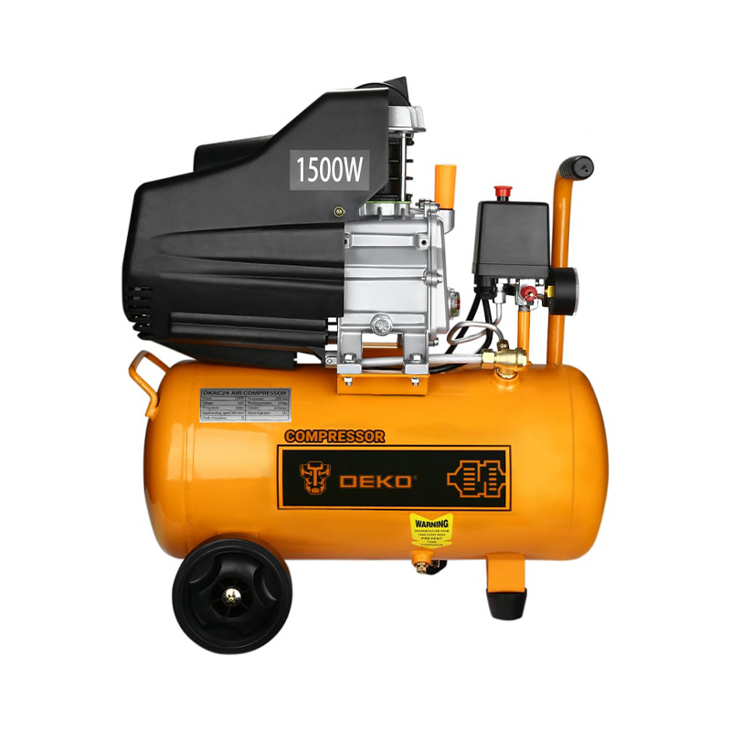 Компрессор воздушный поршневой масляный DEKO DKAC24, 24л ресивер, 260 л/мин