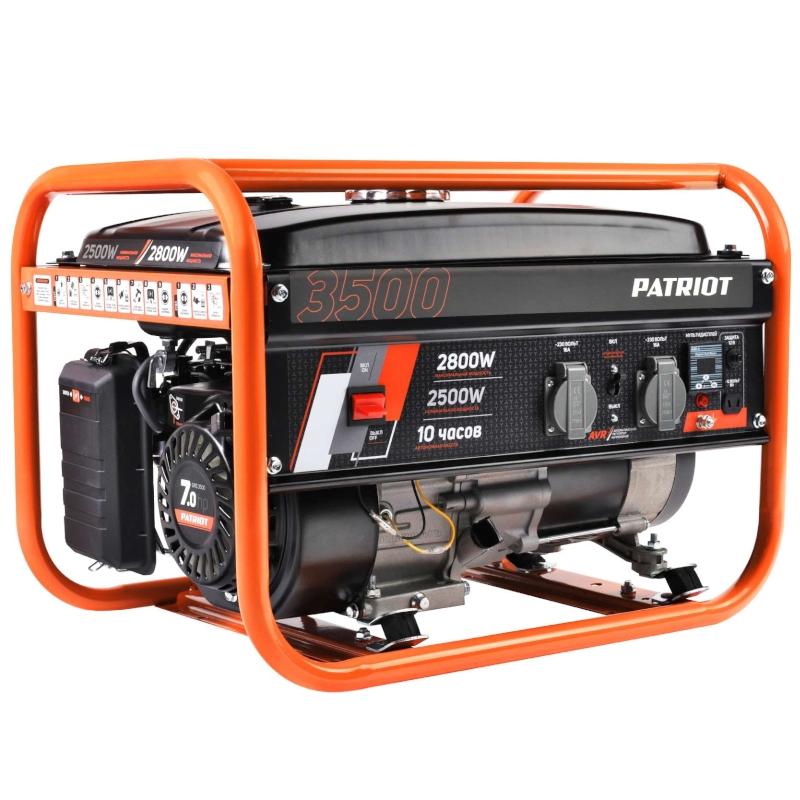 Генератор бензиновый PATRIOT GRS 3500, 7лс, 2800Вт, объем 15л Генератор бензиновый PATRIOT GRS 3500, 7лс, 2800Вт, объем 15л