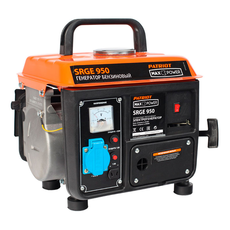 Генератор бензиновый PATRIOT Max Power SRGE 950 Генератор бензиновый PATRIOT Max Power SRGE 950