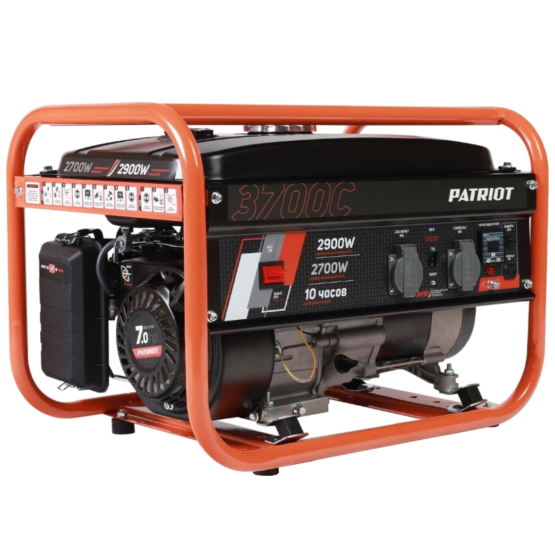 Генератор бензиновый PATRIOT GRS 3700C, 7лс, 2900Вт, объем 15л Генератор бензиновый PATRIOT GRS 3700C, 7лс, 2900Вт, объем 15л