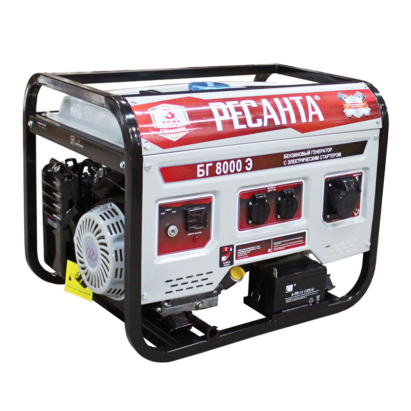 Генератор бензиновый Ресанта БГ 8000 Э Генератор бензиновый Ресанта БГ 8000 Э