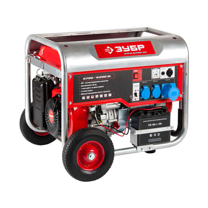 Генератор бензиновый ЗУБР ЗЭСБ-6200-ЭН Генератор бензиновый ЗУБР ЗЭСБ-6200-ЭН