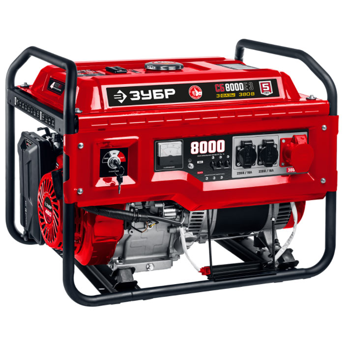 Генератор бензиновый ЗУБР СБ-8000Е-3 Генератор бензиновый ЗУБР СБ-8000Е-3