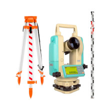 Комплект теодолит RGK T-20 оптический отвес, штатив рейка 3 в 1