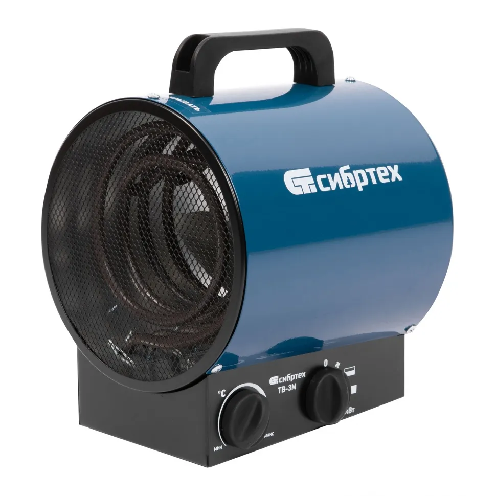 Тепловая пушка ТВ-3М (тепловентилятор), 230 В, 3 режима: вентилятор/1500 Вт /3000 Вт Сибртех Тепловая пушка ТВ-3М (тепловентилятор), 230 В, 3 режима: вентилятор/1500 Вт /3000 Вт Сибртех