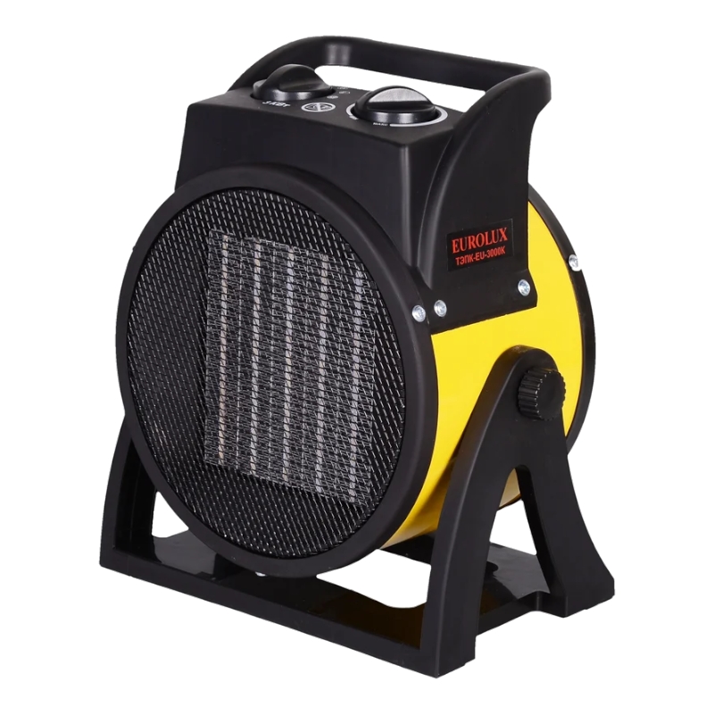 Тепловая электрическая пушка Eurolux ТЭПК-EU-3000K керамический нагревательный элемент, круглая