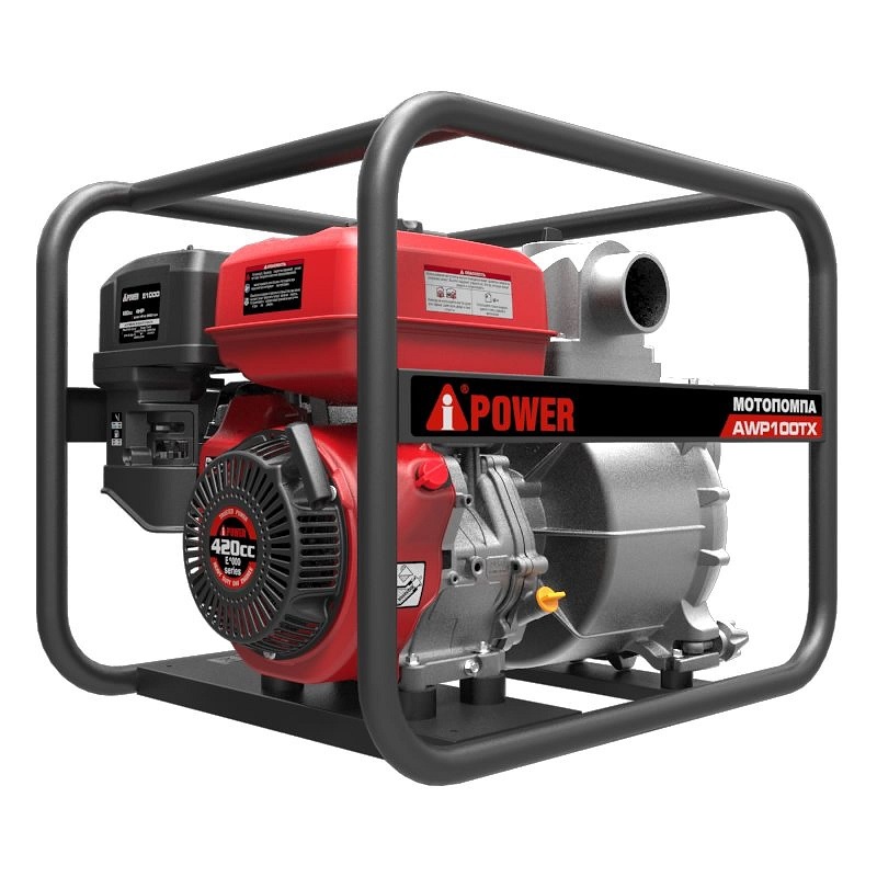 Мотопомпа бензиновая для грязной воды A-iPower AWP100TX Мотопомпа бензиновая для грязной воды A-iPower AWP100TX
