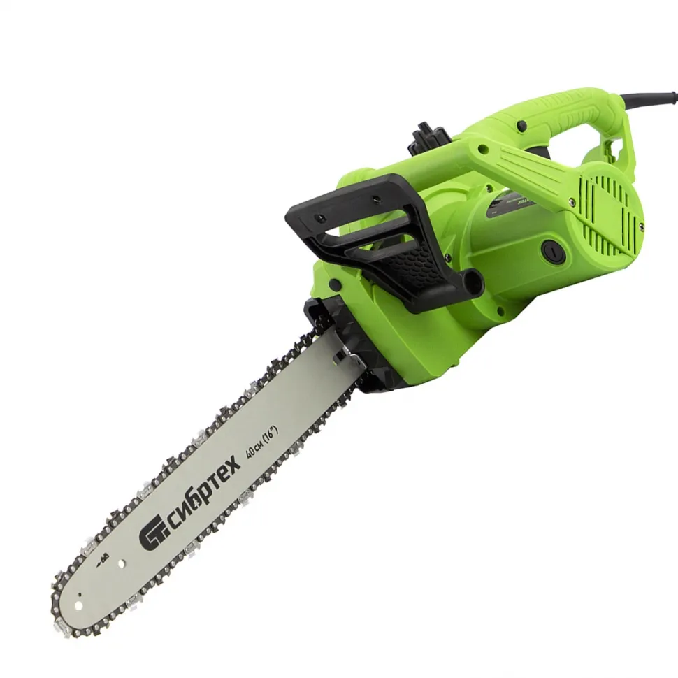 Пила цепная электрическая СИБРТЕХ ПЦЭ-2000П с поперечным двигателем, 2.0 кВт, 16 (40 см)