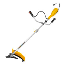 Триммер электрический Denzel TE-1400, 1400 Вт, 420 мм, катушка + диск, разборная штанга Триммер электрический Denzel TE-1400, 1400 Вт, 420 мм, катушка + диск, разборная штанга