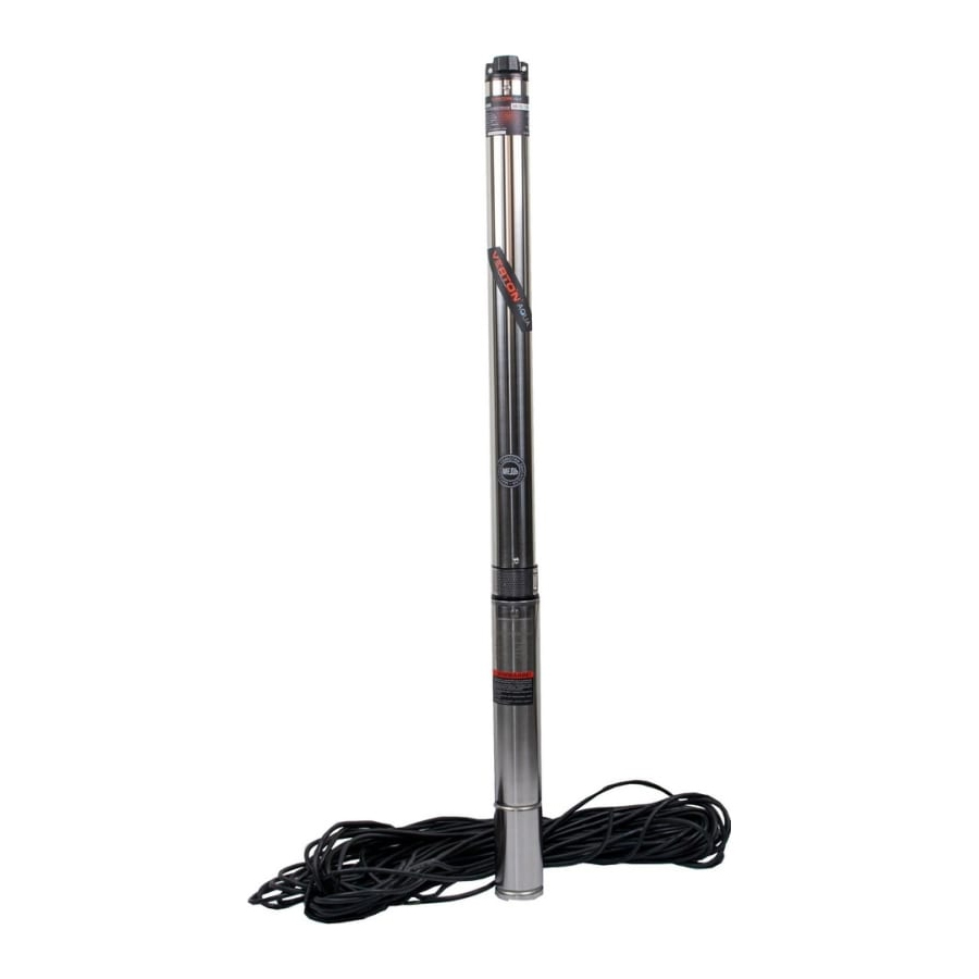 Скважинный многоступ. насос Verton DW50/370V (370Вт,Qmax 35л/мин,Hmax 50м,d насоса 76мм, верх.забор) Скважинный многоступ. насос Verton DW50/370V (370Вт,Qmax 35л/мин,Hmax 50м,d насоса 76мм, верх.забор)