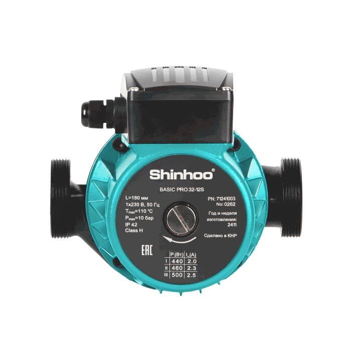 Насос циркуляционный BASIC PRO 32-12S 180 PN10 230В в/к Shinhoo 71241003 Насос циркуляционный BASIC PRO 32-12S 180 PN10 230В в/к Shinhoo 71241003