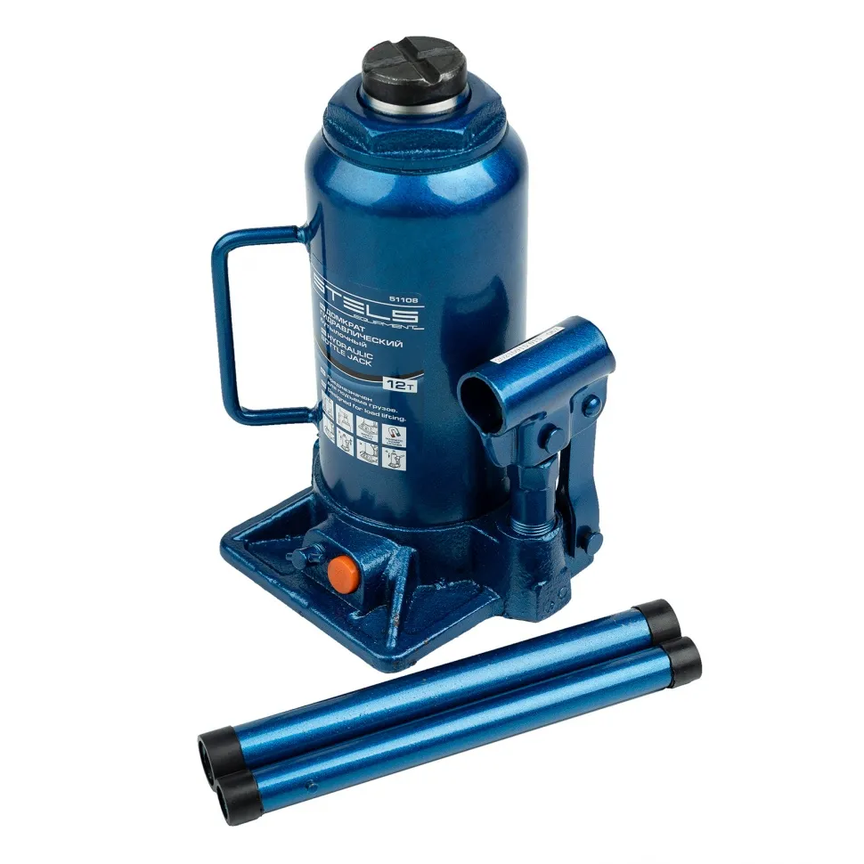 Домкрат гидравлический бутылочный, 12 т, H подъема 230-465 мм Stels Домкрат гидравлический бутылочный, 12 т, H подъема 230-465 мм Stels