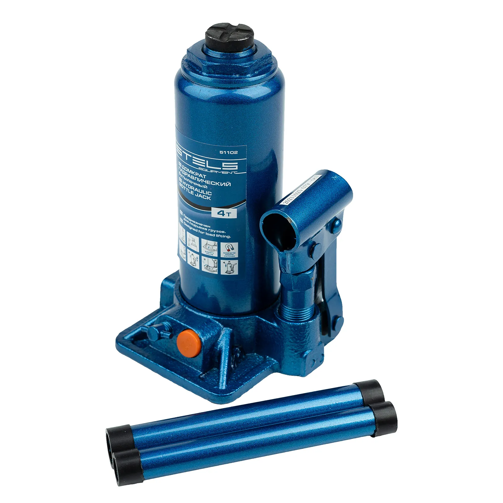 Домкрат гидравлический бутылочный, 4 т, H подъема 195-380 мм Stels Домкрат гидравлический бутылочный, 4 т, H подъема 195-380 мм Stels