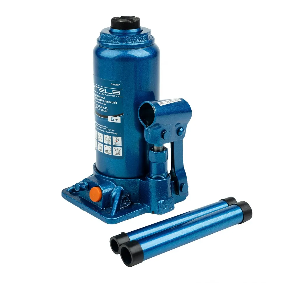 Домкрат гидравлический бутылочный, 5 т, H подъема 197-382 мм Stels Домкрат гидравлический бутылочный, 5 т, H подъема 197-382 мм Stels