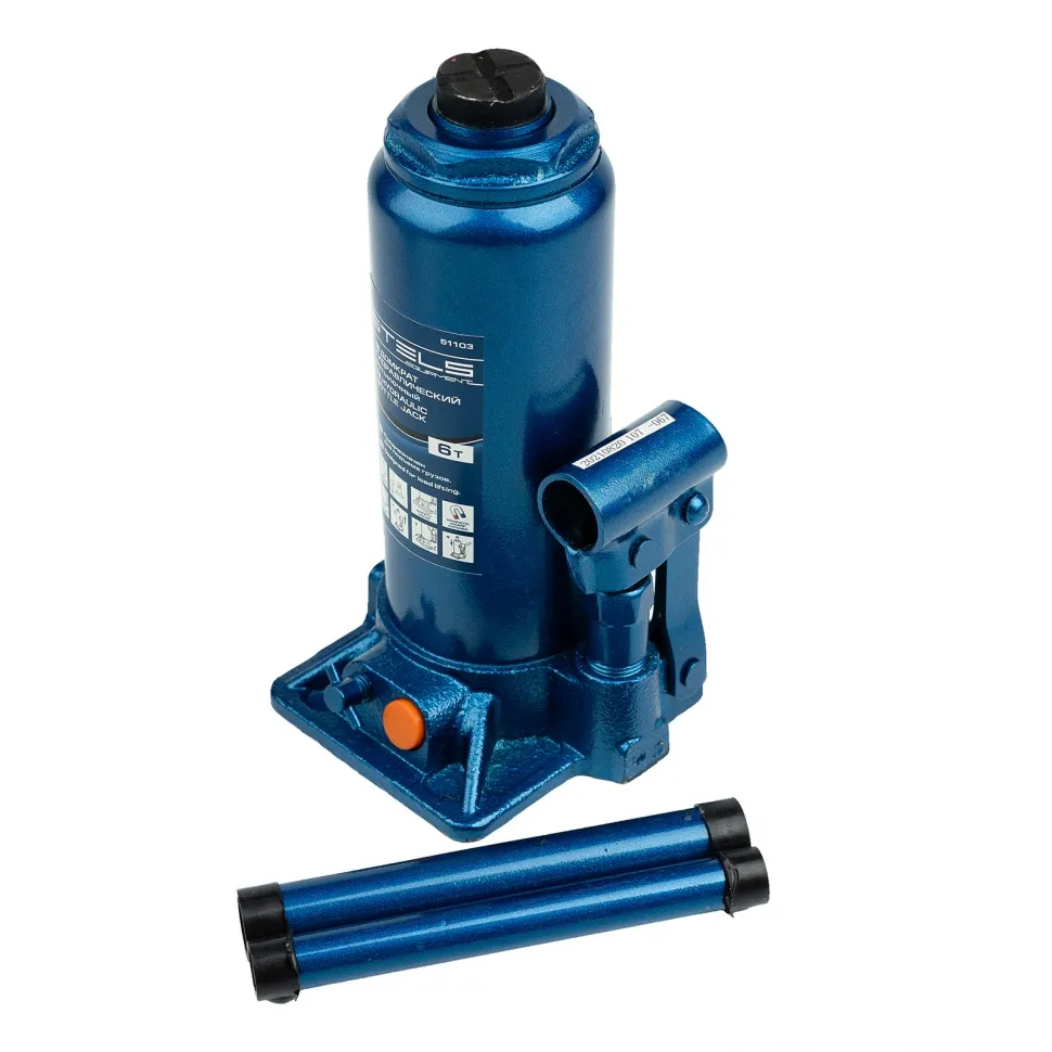 Домкрат гидравлический бутылочный, 6 т, H подъема 216-413 мм Stels Домкрат гидравлический бутылочный, 6 т, H подъема 216-413 мм Stels