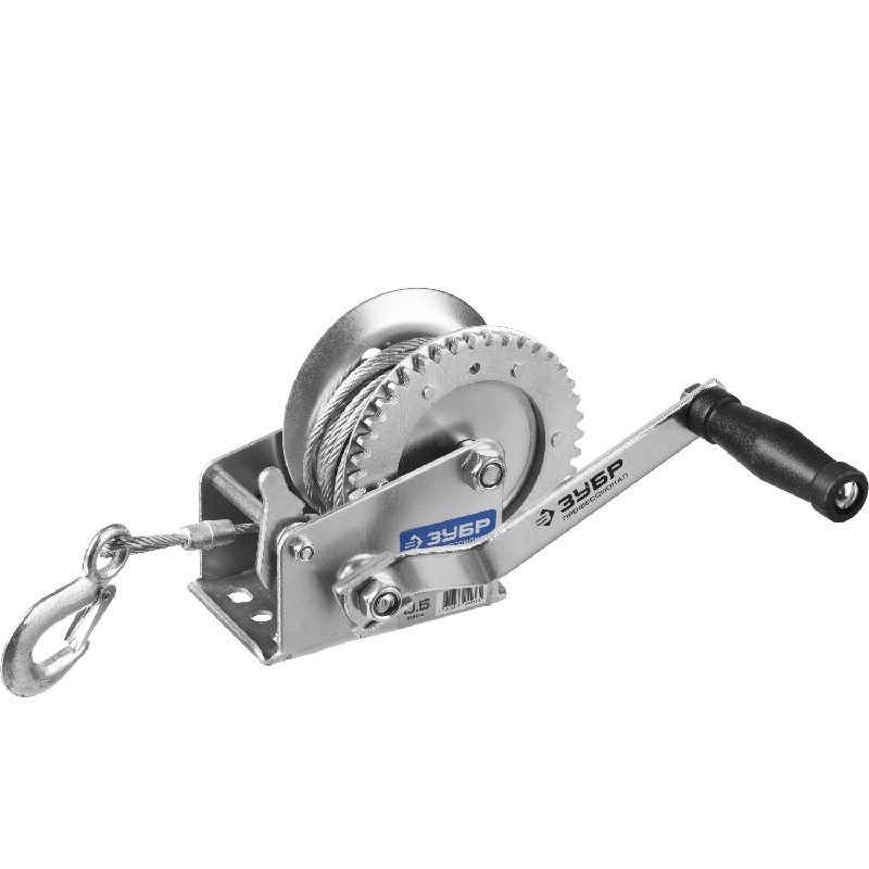 Лебедка ручная барабанная ЗУБР Профессионал 0,7 т 8 м (тяговая, тросовая) Лебедка ручная барабанная ЗУБР Профессионал 0,7 т 8 м (тяговая, тросовая)